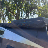 Tente de toit de voiture, coque rigide, camping, tissu Oxford, alliage d'aluminium, quatre saisons, imperméable, installation facile, tente de toit avec échelle