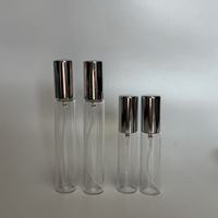 Flacon de parfum en verre cylindrique de luxe personnalisé 10 ml pour sérum de soin de la peau, masque facial, gouttes pour les yeux