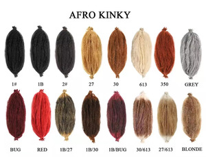 Mayorista 3X Preseparado Springy Afro Twist para Locs suaves desgastados Negro natural 3 en 1 Marley Twist Extensión de cabello trenzado - Product Image 6