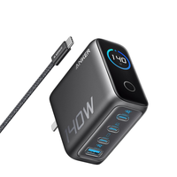 Adaptor Daya Anker Zolo 140W Advanced Gan 4-Port Pengisian Cepat Multi-Perangkat QC4.0 Desain Ramah Lingkungan untuk Macbook Tipe Elektrik