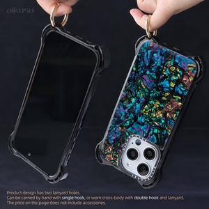 Coque de téléphone personnalisée 7,5M avec lanières, étui mobile avec sangle pour iPhone 16 Pro Max, coque arrière pour iPhone, coque dégradée - Product Image 5