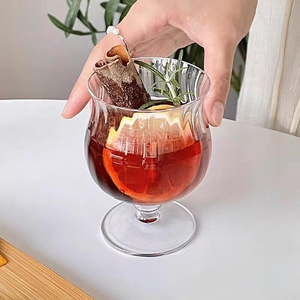 <span class=keywords><strong>Verre</strong></span> à whisky, brandy, <span class=keywords><strong>cognac</strong></span> et cocktail en <span class=keywords><strong>verre</strong></span> cannelé en forme de <span class=keywords><strong>tulipe</strong></span>, élégant et personnalisé, 7,44 oz, fait main - Product Image 4