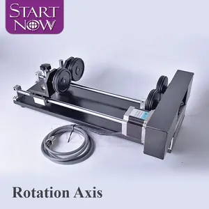 Startnow Rotary Engraving Attachment With Wheels Rollers Stepper Motors For CO2 CNC Laser Engraver Cutting Machine Rotation Axis