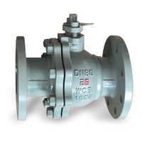 Válvula de bola con extremo de brida KXC certificada ISO CE, cuerpo CF8, tipo de 2 piezas con actuador hidráulico DN40-DN600, medios de base personalizables OEM