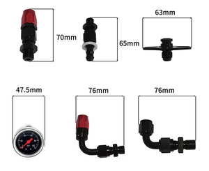 Régulateur de pression de carburant universel Haofa AN6 pour <span class=keywords><strong>7MGTE</strong></span> MKIII avec tuyau/raccords/jauge - Product Image 3