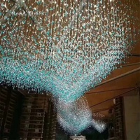 Lustre en cristal moderne personnalisé pour l'hôtel Villa Hall Escalier Pendentif Éclairage