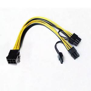 Adaptateur PCI-E 6 broches vers double 6+2 broches 8 broches, répartiteur d'alimentation pour <span class=keywords><strong>carte</strong></span> <span class=keywords><strong>graphique</strong></span> de ferme minier, <span class=keywords><strong>carte</strong></span> vidéo GPU pour câble d'extension <span class=keywords><strong>Riser</strong></span> - Product Image 2