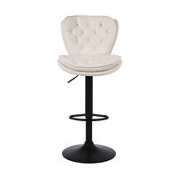 Best-seller Tabouret de bar lounge en velours de luxe chaise réglable en tissu pour salle à manger et hôtel Mobilier de maison design pop