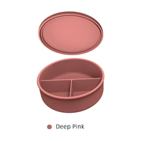 Logo personnalisé écologique récipient alimentaire pour enfant boîtes à bento micro-ondes bureau rond silicone boîte à lunch en gros pour les enfants à l'école