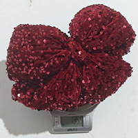 Nœud en tissu velours à sequins 3D personnalisé, écologique et durable, pour emballage cadeau d'anniversaire, d'Halloween, de Noël, pour la maison et l'hôtel - Vente en gros