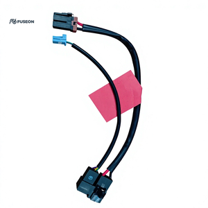 Faisceau de câblage personnalisé pour capteur automobile avec fonction de détection de court-circuit, connecteur cyan-blanc, OEM 12V 24V - Product Image 1