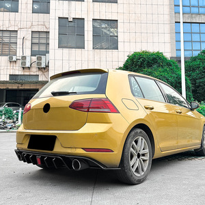 Volkswagen Golf 7.5 Rear <b>Diffuser</b> TCR Style Piano Black Carbon Fiber Texture PP Material - Product Image 3
