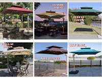 Parasol cantilever Roma de haute qualité au design moderne, 3 m, plus grande taille pour jardin extérieur, parc, hôtel, fonction imperméable