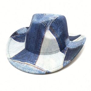 Sombrero Vaquero Occidental de Moda para Mujer y Hombre, Estilo Parche de Mezclilla, para Festivales de Música, Fiestas y Viajes, Novedad 2025 - Product Image 3