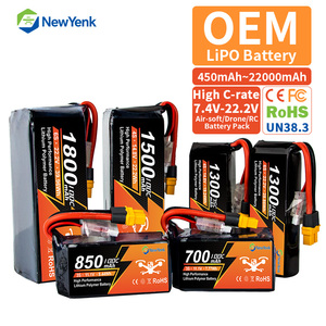 Nouvelle Batterie Rechargeable au Lithium-Ion Haute Puissance NewYenk pour Voitures RC (6S/3S/4S/2S) – Vente en Gros OEM/ODM - Product Image 1
