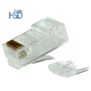 100 pièces/paquet Cat6A Ethernet réseau interne RJ45 connecteur mâle non blindé 6A 8 broches Type 8P8C connecteur - Product Image 1