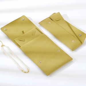 Custom Logo Luxury Microfiber Travel Jewellery Organizer Long Necklace <b>Gift</b> Pouch Jewelry Organizer Jewelry Storage Pouches - Product Image 5