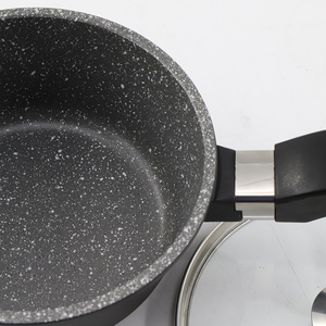 Pot à lait rond bon marché traditionnel européen <span class=keywords><strong>casserole</strong></span> en <span class=keywords><strong>aluminium</strong></span> moulé sous pression avec bouton en acier inoxydable pot à sauce à fond à induction - Product Image 4