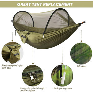 KINGGEAR-<span class=keywords><strong>Hamac</strong></span> de camping ultraléger pour randonnée et randonnée, capacité de charge de 660lb, filet pop-up, <span class=keywords><strong>hamac</strong></span> avec <span class=keywords><strong>moustiquaire</strong></span> - Product Image 3