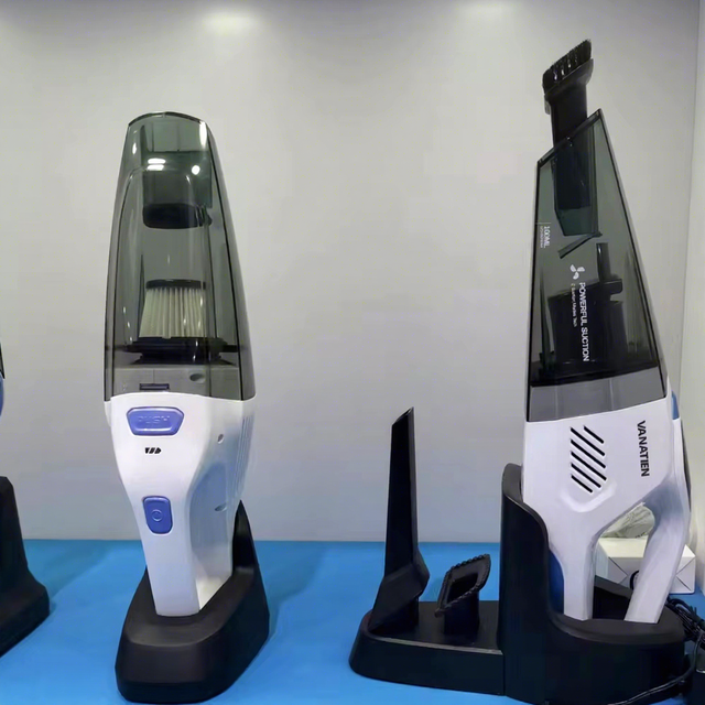 Powerful Lightweight Hand Held Bagless Car Vacuum Cleaner Wireless Battery-Powered Wet Dry LED Lighting Two-Speed Control