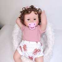Mini jouet réaliste en silicone pour filles, 20 pouces, Vivienne réaliste, souriant, éveillé, filles, mode