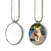Étiquettes de chien en métal de sublimation 2D de prix usine, étiquette d'animal familier imprimable d'almunum de double face