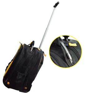 Drop Shipping elektrikçi alet çantası sırt çantası rulo 37 cepler sert EVA taban