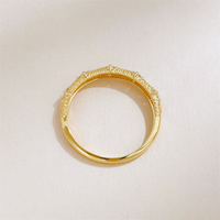 Bague en or jaune 18 carats vintage avec diamants ronds empilables, diamants de laboratoire, résistante au ternissement, étanche, avec agate mousse et opale