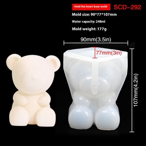 <span class=keywords><strong>Stampo</strong></span> in Silicone a Forma di Orso Amorevole, Utensile per Cioccolato, <span class=keywords><strong>Stampo</strong></span> Decorativo per Torte e Sapone, Regalo per San Valentino - Product Image 6