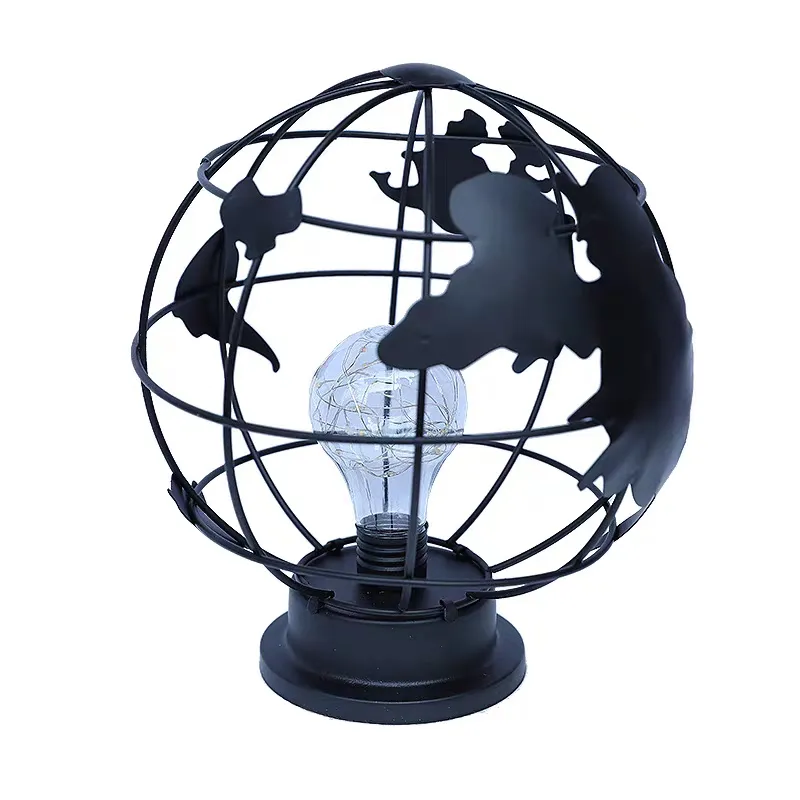 SuXiu OEM आपके स्थान को रोशन करता है, एक विश्व मानचित्र डिजाइन और परिवेश प्रकाश के साथ एक सुरुचिपूर्ण विंटेज-शैली गोलाकार टेबल लैंप