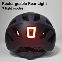 Casque urbain personnalisable vélo de route scooter de banlieue avec vélo léger casque de cycliste avec visière et feu arrière rouge