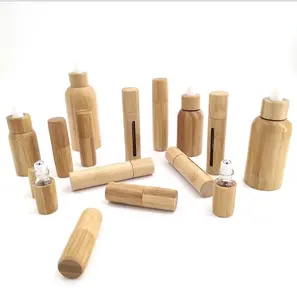 Custom Bamboo Roller Bottles Packaging Roll On Perfume Oil Roll On Glass Bottle With Roller Ball For Essential Oils