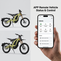 Moto électrique avec contrôle de la roue arrière, autonomie 72V 35Ah 80Km/h, moto tout-terrain électrique 2026 New Light Bee X 10KW