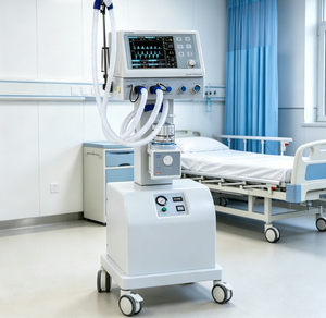 Ventilateur d'hôpital électrique RF-700B ADV avec compresseur d'air, mode de ventilation NIPPV <span class=keywords><strong>pour</strong></span> utilisation en soins intensifs, dispositif <span class=keywords><strong>respiratoire</strong></span> <span class=keywords><strong>pour</strong></span> patients - Product Image 1
