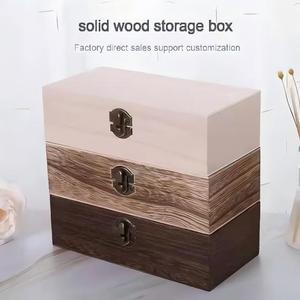 Wooden Box Crafts Woodenboxes Wall Signs Jewelry and Spicel for Gifts Vintage Wooden Box Storage Boxes Bins