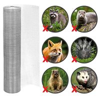 Grillage soudé Senershuo 1/4 po, galvanisé, pour poulailler, clôture de jardin, barrière anti-gopher
