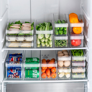 <b>Refrigerator</b> Storage Box Transparent Rectangle With Handle For Fruit Vegetable Preservation Kitchen Organizer Large Capacity - Product Image 2