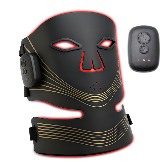 510K Approval LED Facial Light Therapy Mask and Neck Infrared Red Light Therapy Mask for Face & Neck