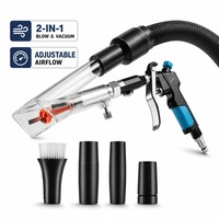 Pistolet de nettoyage de voiture VORAN 2 en 1, souffleur d'air et aspirateur, outil pneumatique de detailing, pulvérisateur pour le nettoyage des tapis intérieurs
