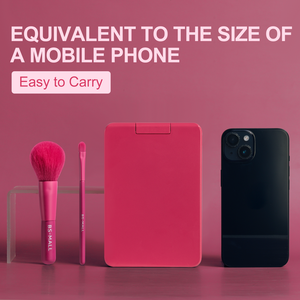 BS-MALL Juego de 14 Brochas de Maquillaje con Espejo y Luz LED, Brochas de Maquillaje Portátiles de Viaje con Estuche y Espejo LED - Product Image 5