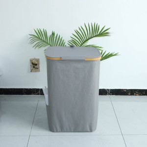 100L <strong>Laundry</strong> <strong>Basket</strong> With Lid, Clothes Hampers For <strong>Laundry</strong> With Bamboo Handles And A Removable Bag, Large - Product Image 4
