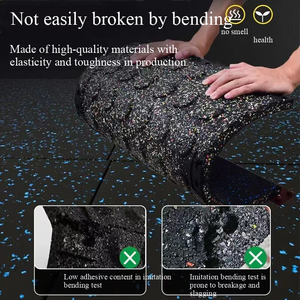 Thảm sàn tập thể dục thương mại-lồng vào nhau, giảm tiếng ồn, dễ dàng làm sạch - Product Image 4