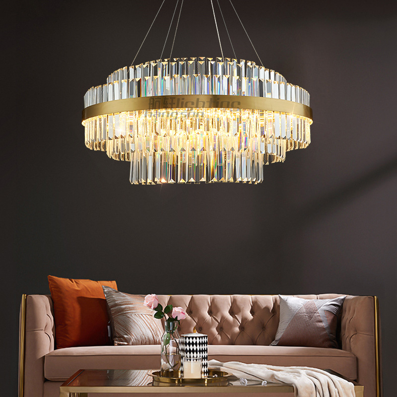 2022 New Patented Design Smart Bedroom Living Room Gold Luxury Crystal Modern Led Chandeliers & Pendant Lights
