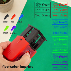Timbro Autoinchiostrante Personalizzato con Data e Testo (Anno, Mese, Giorno Regolabili) Testo Personalizzato in Plastica Disponibile in Diversi <span class=keywords><strong>Colori</strong></span> - Product Image 4