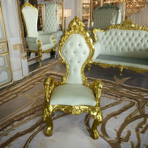Moderne Luxus-Thronstühle mit hoher Rückenlehne aus Massivholz für Bankette, Events, Gastronomie und Hotels – ideal für königliche Hochzeiten erhältlich - Product Image 4