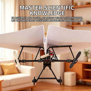 CQZNRC Jouet éducatif avion en papier télécommandé 2.4G, drone, modèle d'avion DIY, hélicoptère à assembler pour enfants, science et technologie - Product Image 5