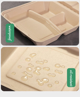 Conteneurs alimentaires à emporter biodégradables écologiques Boîtes jetables Togo Boîte à lunch compostable canne à sucre bagasse