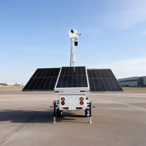Caméra de sécurité pour chantier sur remorque avec trois panneaux solaires de 400W à vendre - Product Image 5