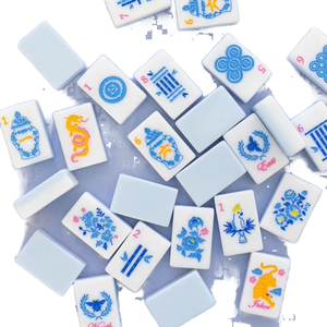 Juego de Mahjong Americano de Lujo de Gran Tamaño, Fichas de Navidad Ecológicas de Acrílico y Melamina, Juego Familiar Moderno para 4 Jugadores - Product Image 1
