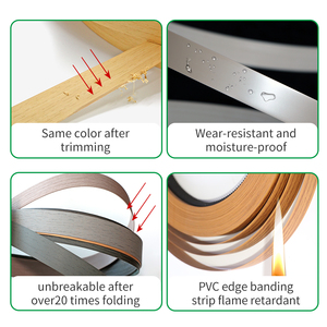Banda de PVC de Alta Adhesión para Superficies <span class=keywords><strong>Difíciles</strong></span>, para Gabinetes de Madera y Superficies de Melamina, Ancho y Grosor Personalizables, Pegamento Especial - Product Image 3